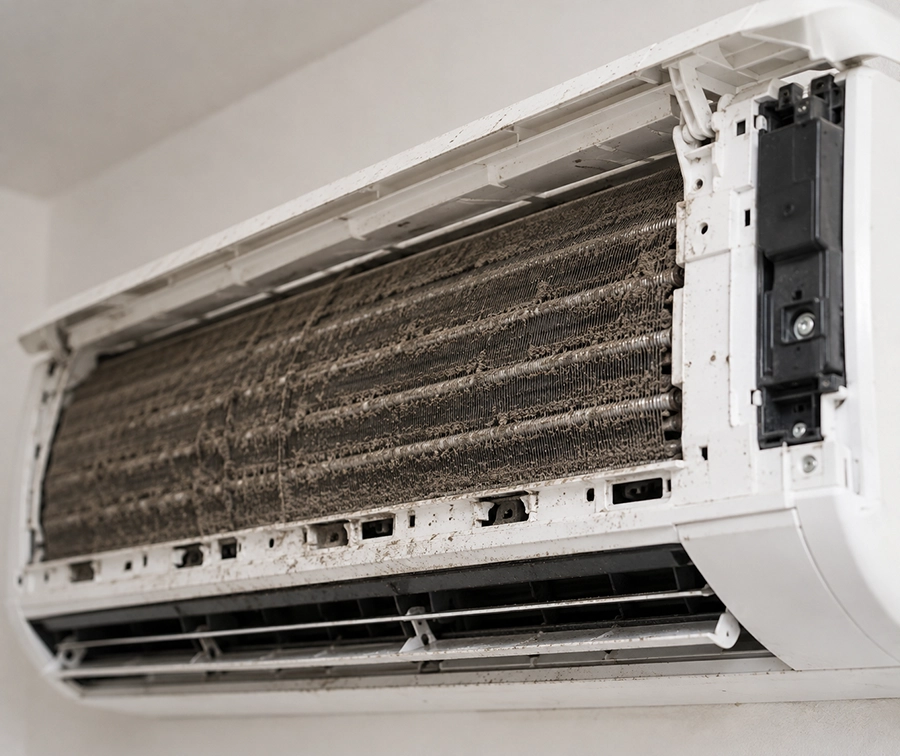 Before AC Coil Cleaning